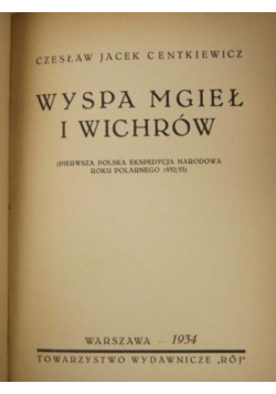 Centkiewicz Czesław Jacek - Wyspa mgieł i wichrów