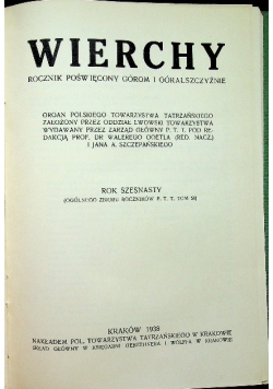 Rocznik Wierchy 1938 r.