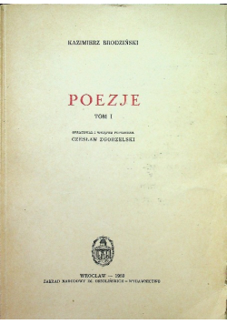 Brodziński Poezje Tom I