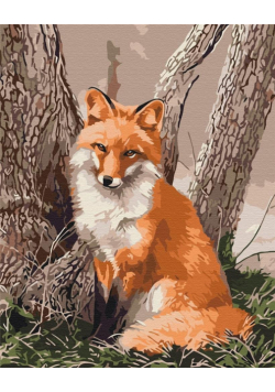Malowanie po numerach - Lisica w lesie 40x50cm