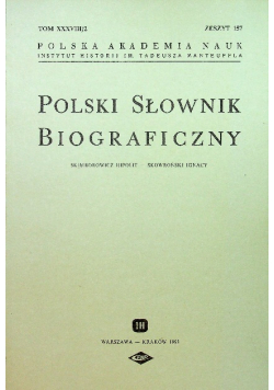 Polski Słownik Biograficzny Tom XXXVIII/2 Zeszyt 157