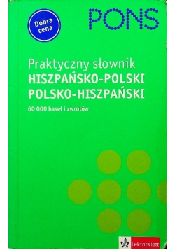 Pons praktyczny słownik hiszpańsko-polski polsko- hiszpański