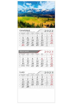 Kalendarz 2023 Trójdzielny Górski pejzaż