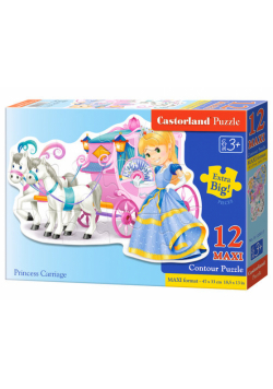 Puzzle MAXI Konturowe: Princess Carriage 12