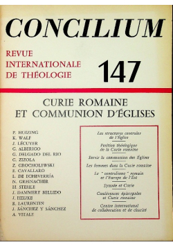 Concilium 147 Curie Romaine Et Communion D ' Eglises