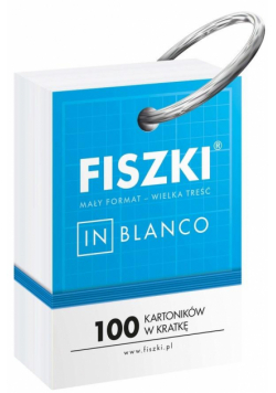Fiszki in blanco. 100 kartoników w kratkę
