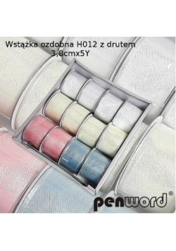 Wstążka ozdobna z drutem 38mmx4,5m (12szt)