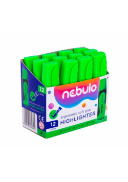 Zakreślacz zielony (12szt) NEBULO
