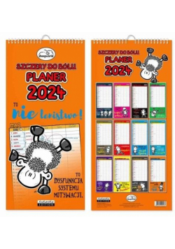 Kalendarz 2024 ścienny planer Sheepworld szczery