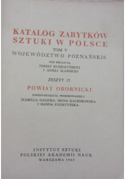Katalog Zabytków Sztuki w Polsce Tom V Zeszyt 15