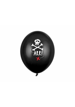 Balony Piraci Pastel Black30cm 6szt