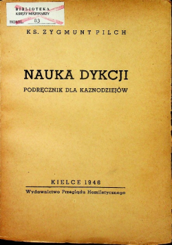 Nauka Dykcji 1946 r.