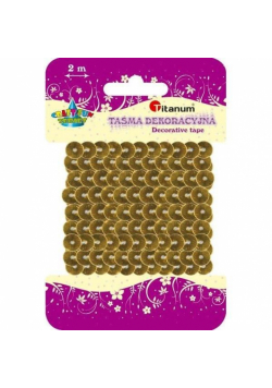 Cekiny na taśmie 6mm 2m złote