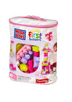 Mega Bloks Klocki w torbie 80 el. różowe