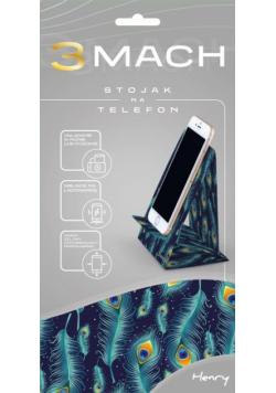 3MACH Stojak na telefon - Pawie pióra