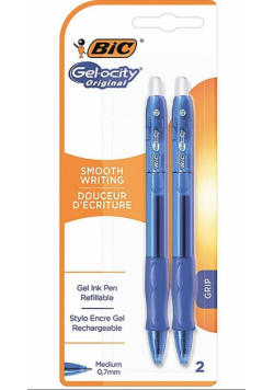 Długopis żelowy niebieski Gel-ocity bls 2szt BIC