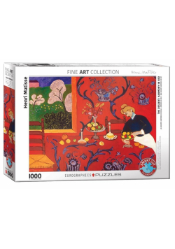 Puzzle 1000 Harmonia w kolorze czerwonym, Matisse