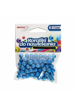 Koraliki do nawlekania niebieskie + sznurek 8mm 16