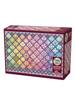 Puzzle 2000 Tęczowy patchwork