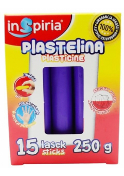 Plastelina fioletowa 15 lasek 250g