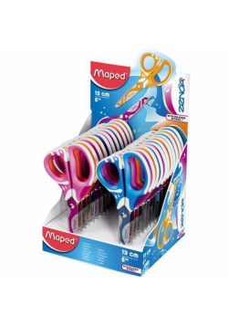 Nożyczki Zenoa Fit szkolne asymet.13cm(24szt)MAPED