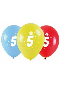 Balony z nadrukiem 5 28cm 3szt