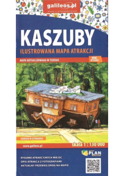 Kaszuby. Ilustrowana mapa atrakcji 1:130 000