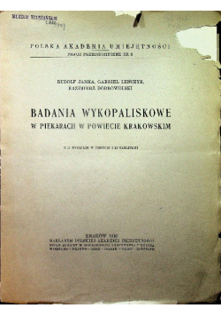 Badania wykopaliskowe w Piekarach w powiecie krakowskim 1939 r.