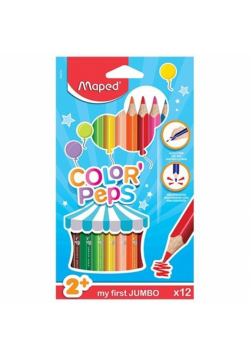 Kredki Colorpeps maxi trójkatne 12 kolorów MAPED