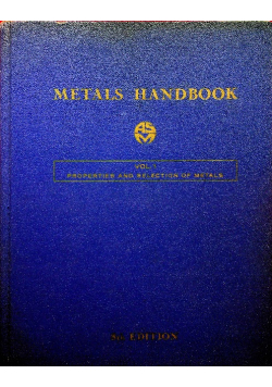 Metals handbook properties and selection of metals