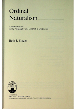 Ordinal naturalism autograf autora