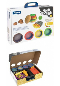Ciastolina z akcesoriami Burgers 4 kolory MILAN