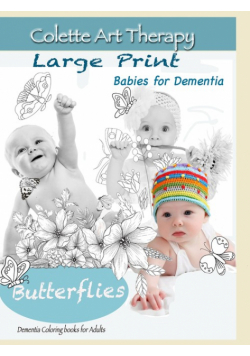 Butterflies. Dementia coloring books for Adults