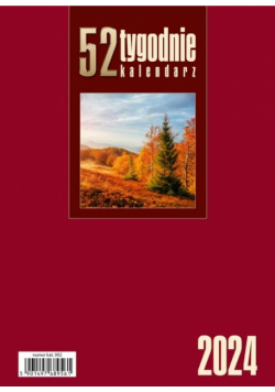 Kalendarz 2024 Biurkowy stojący bordowy