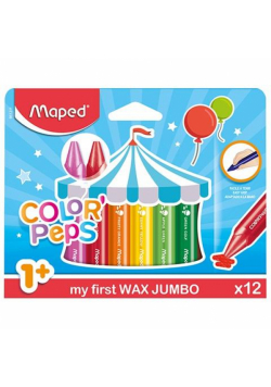 Kredki Colorpeps świecowe Jumbo 12 kolorów MAPED