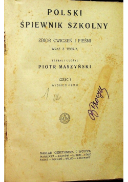 Polski śpiewnik szkolny 1930 r.