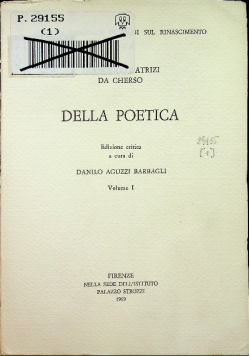 Della Poetica tom 1