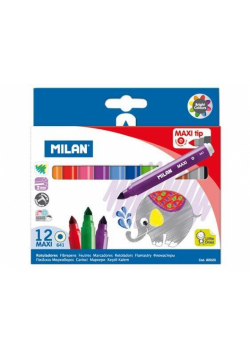 Flamastry maxi 12 kolorów MILAN