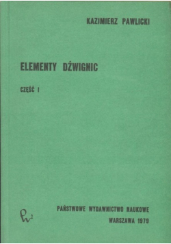 Elementy dźwignic część I