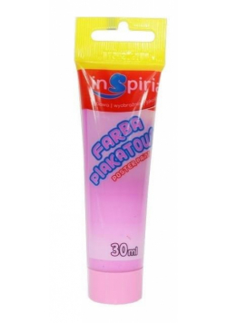 Farba plakatowa w tubie różowa 30ml (6szt)