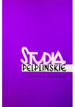 Studia Pelplińskie Tom XXXIII