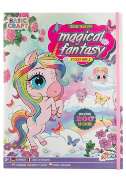 Magical Fantasy Naklejka World Book + 200 naklejek