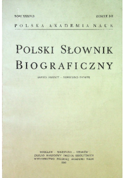 Polski słownik biograficzny Tom XXXIV / 3 zeszyt 142
