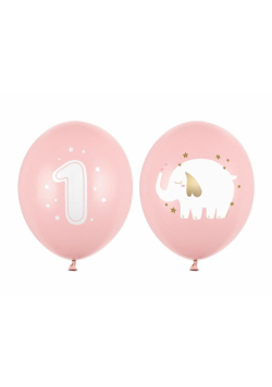 Balony Baby pink Roczek 30cm 50szt