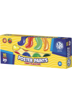 Farby plakatowe Astra 10 kolorów - 20 ml