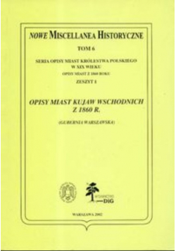 Opisy miast Kujaw Wschodnich z 1860 r.