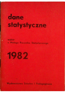 Dane statystyczne wybór z Małego Rocznika Statysty