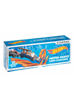 Farby plakatowe Hot Wheels 12 kolorów