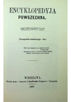 Encyklopedyja Powszechna Tom 25 reprint z 1867r.