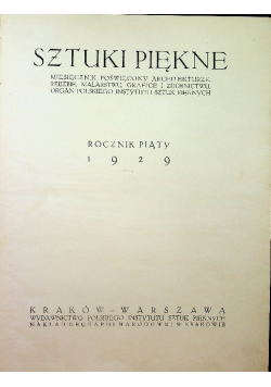 Sztuki piękne Rocznik piąty 1929 r.